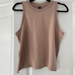 Vuori Pink Sleeveless Crop Muscle Tee